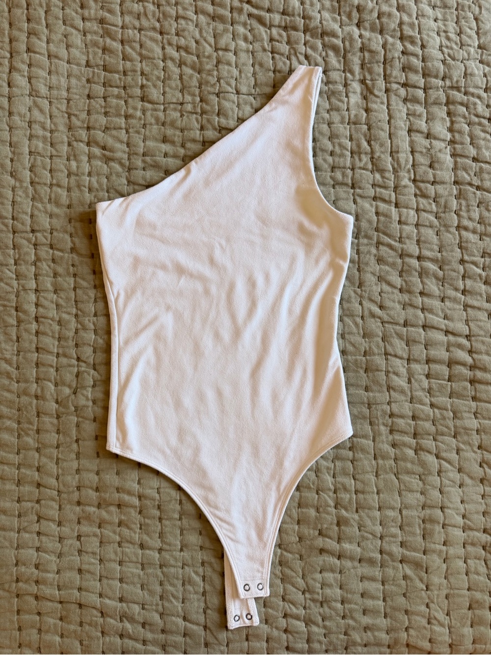 Abercrombie & Fitch One-Shoulder White Bodysuit